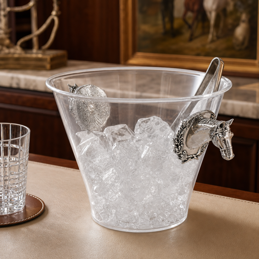 Horse Head Handle Acrylic Ice Bucket