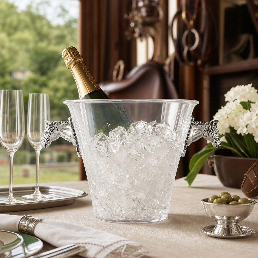 Horse Head Handle Acrylic Ice Bucket