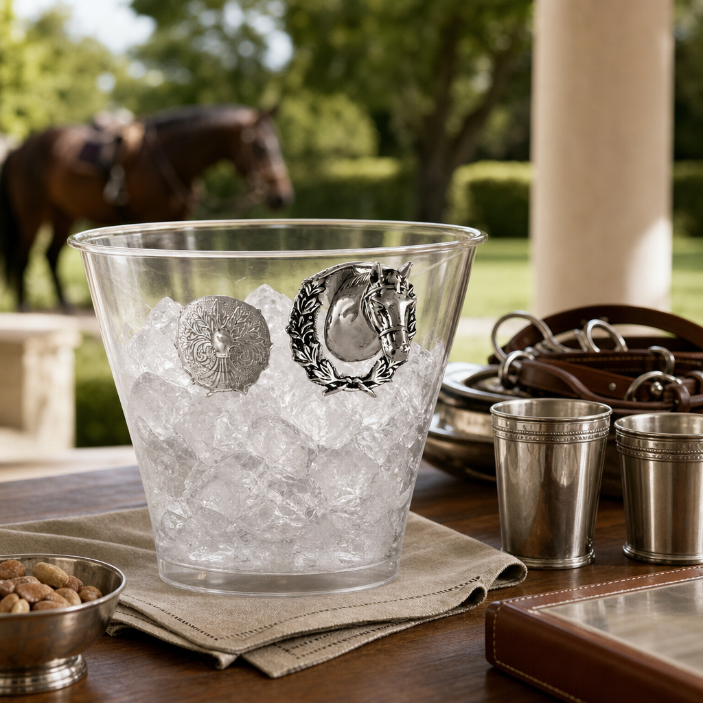 Horse Head Handle Acrylic Ice Bucket