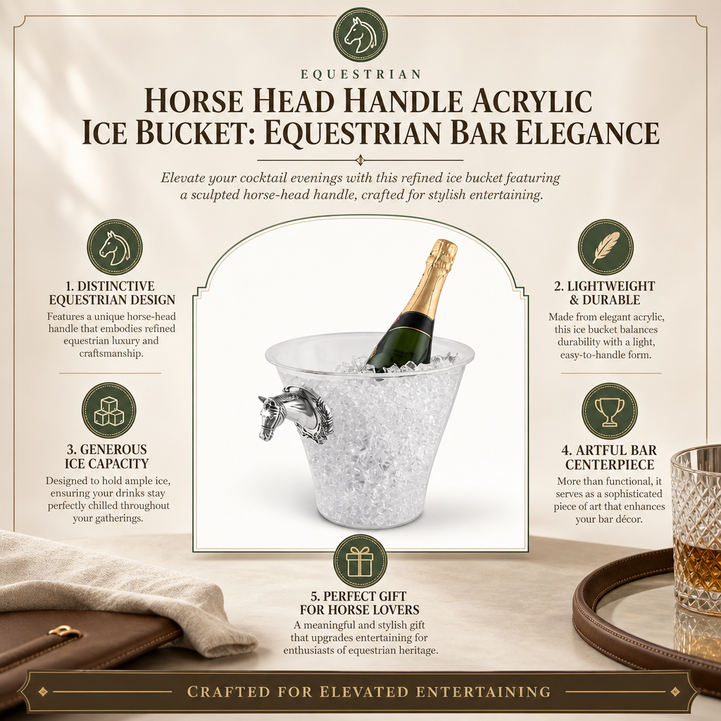 Horse Head Handle Acrylic Ice Bucket