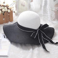 Audrey's Summer Elegance Sun Hat For Sun Protection Stripe Bow AH-SH01