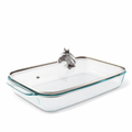 Horse Head with Pyrex 3 quart Baking Dish