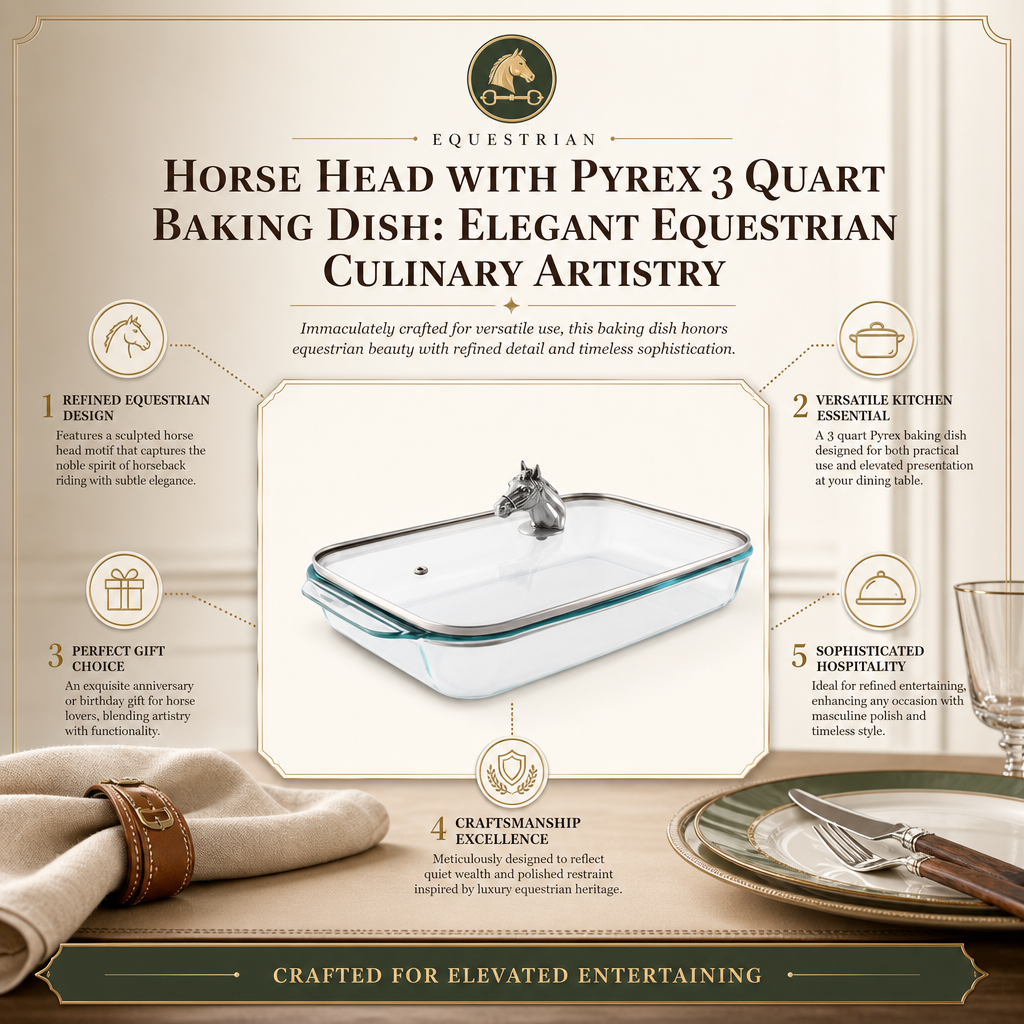 Horse Head with Pyrex 3 quart Baking Dish