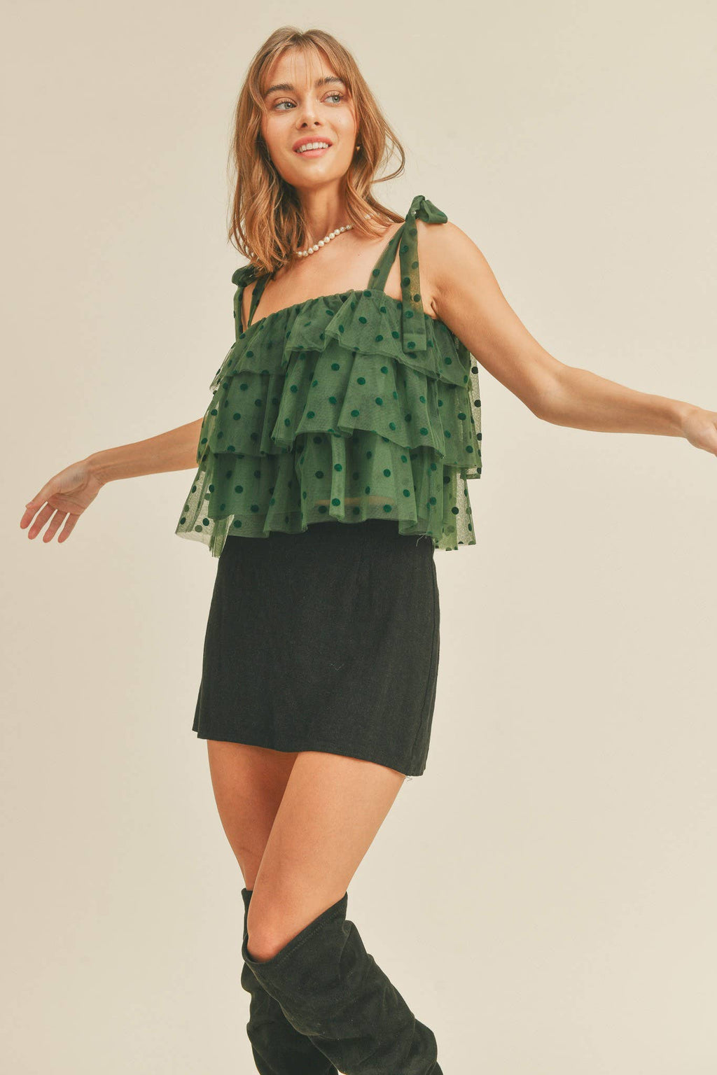 TIERED RUFFLE LAYER TOP