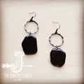 Black Turquoise Slab Earrings