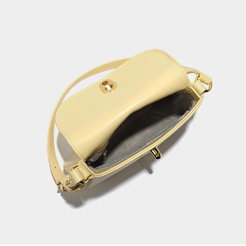 Luxury Retro Cowgirl Saddle Bag Genuine Leather Brown Handbag Lrc-Sb01