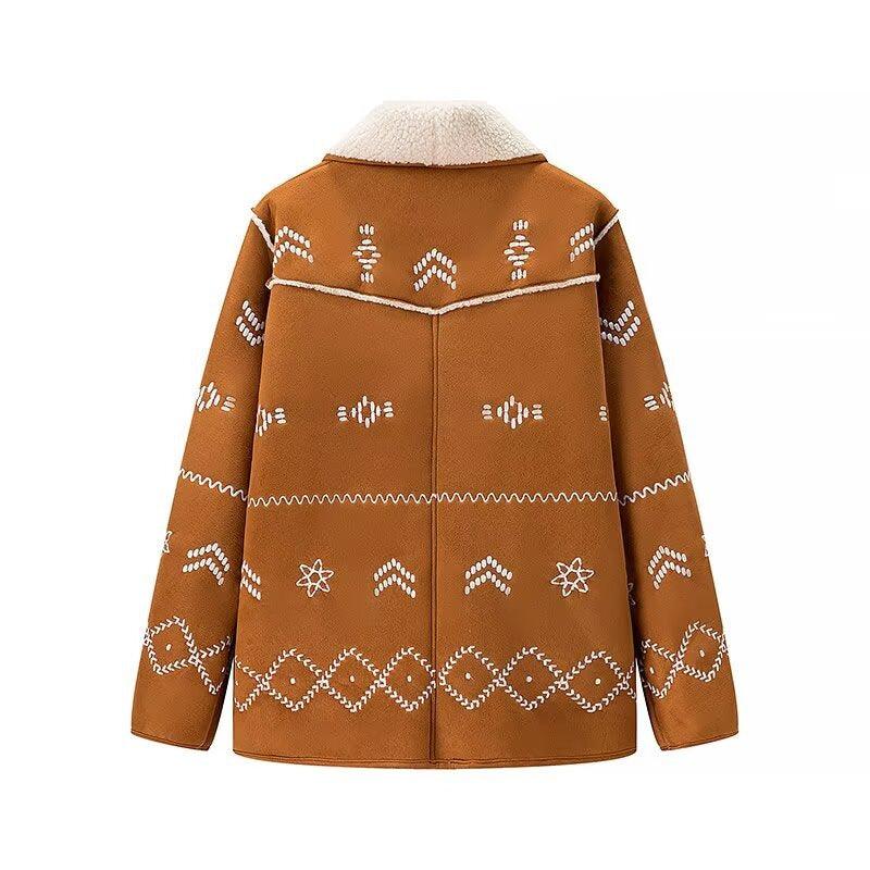 Tribal Rancher Lambs Hair Jacket Warm Outerwear LHS01