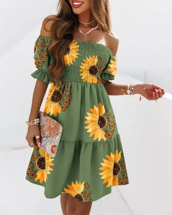 Boho Breeze Off-Shoulder Dress Casual Wear BB-OD01