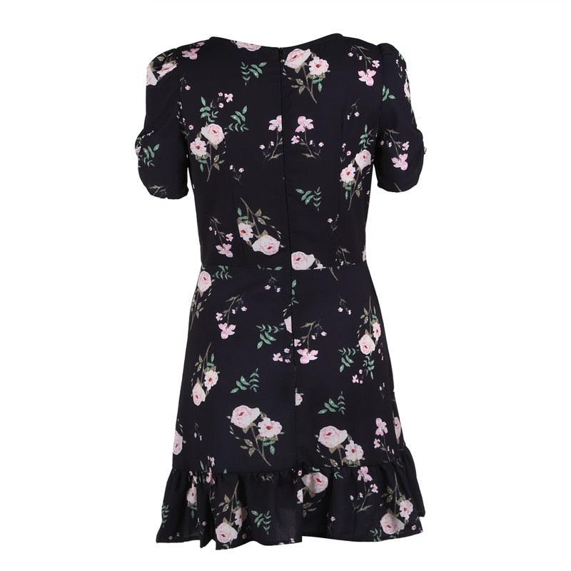 Boho Floral Summer Dress Bfs-01 Polyester Cotton Blend