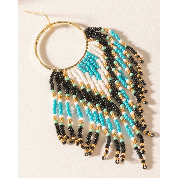 Blueflare Fringe Earrings in Azure Mist: Azure Mist