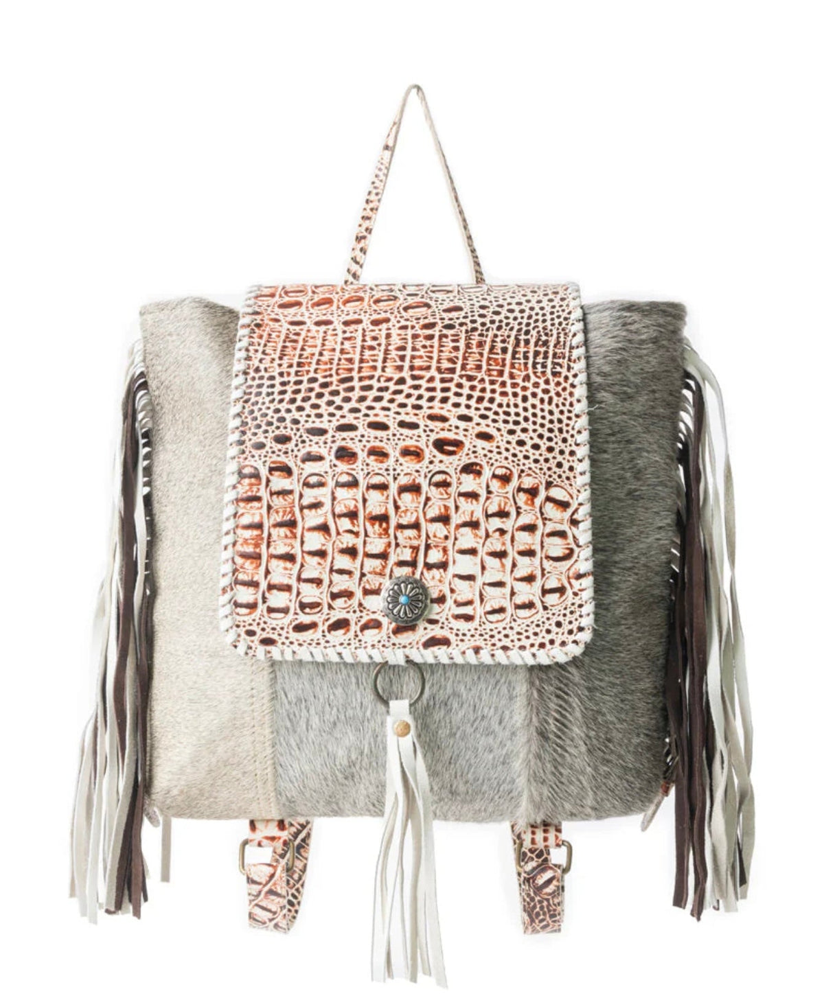 Myra: SMOKEY BACKPACK LEATHER & HAIRON BAG