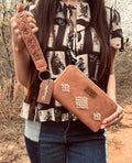 Wrangler Aztec Woven Zip Around Wallet with Wristlet