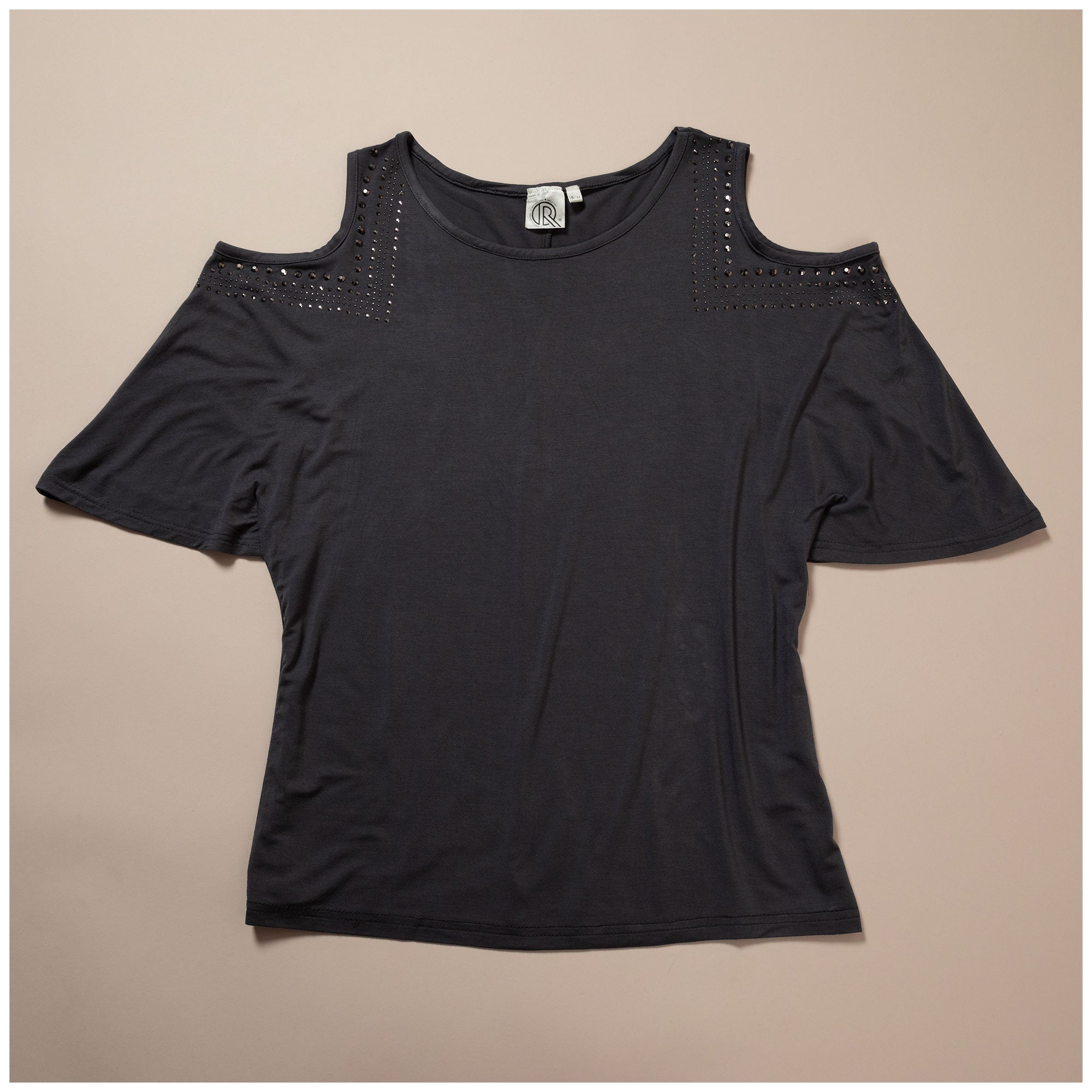 Cold Shoulder Rhinestone Top