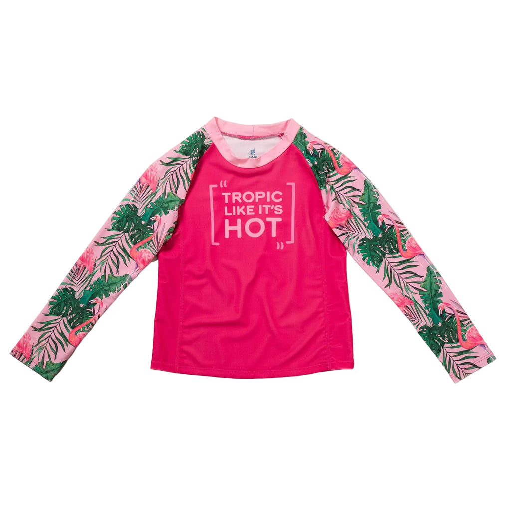 Kids Long Sleeve Rashguard Swim Shirt