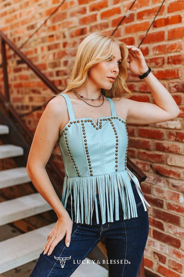 Turquoise Trail Corset Top