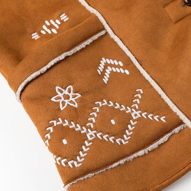 Tribal Rancher Lambs Hair Jacket Warm Outerwear LHS01