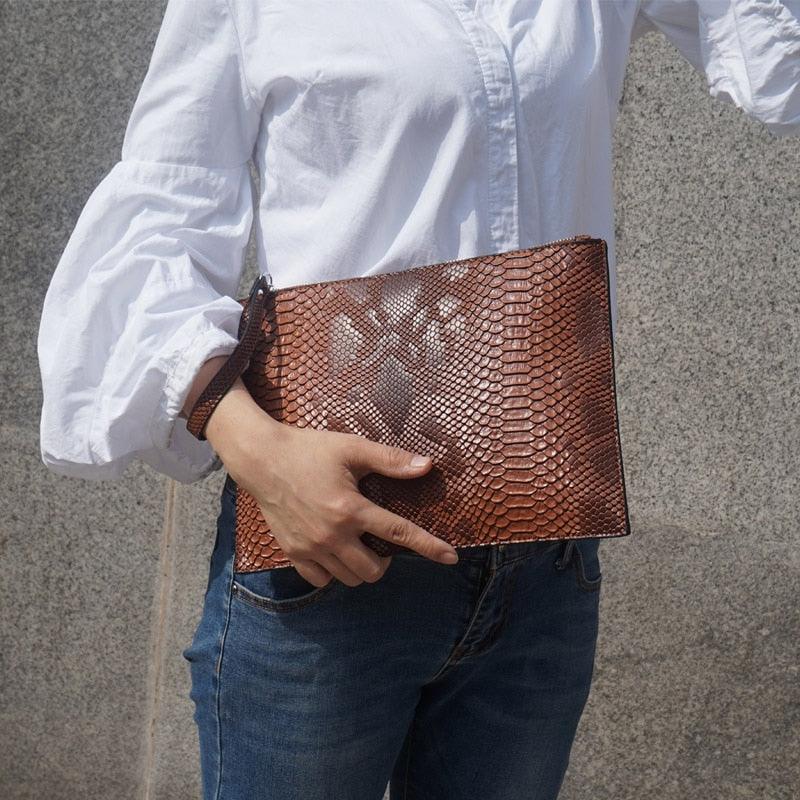 Python Luxe Clutch PLC-01 Simulated Leather Evening Bag