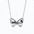 Western Inspired Marble Stone Butterfly Statement Necklace