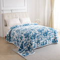 BLU TOILE COWBOYS PRINT KING SIZE SUPER SOFT PLUSH BLANKET