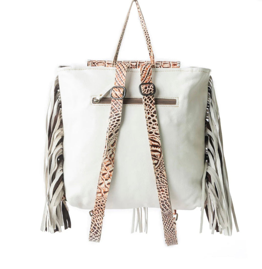 Myra: SMOKEY BACKPACK LEATHER & HAIRON BAG