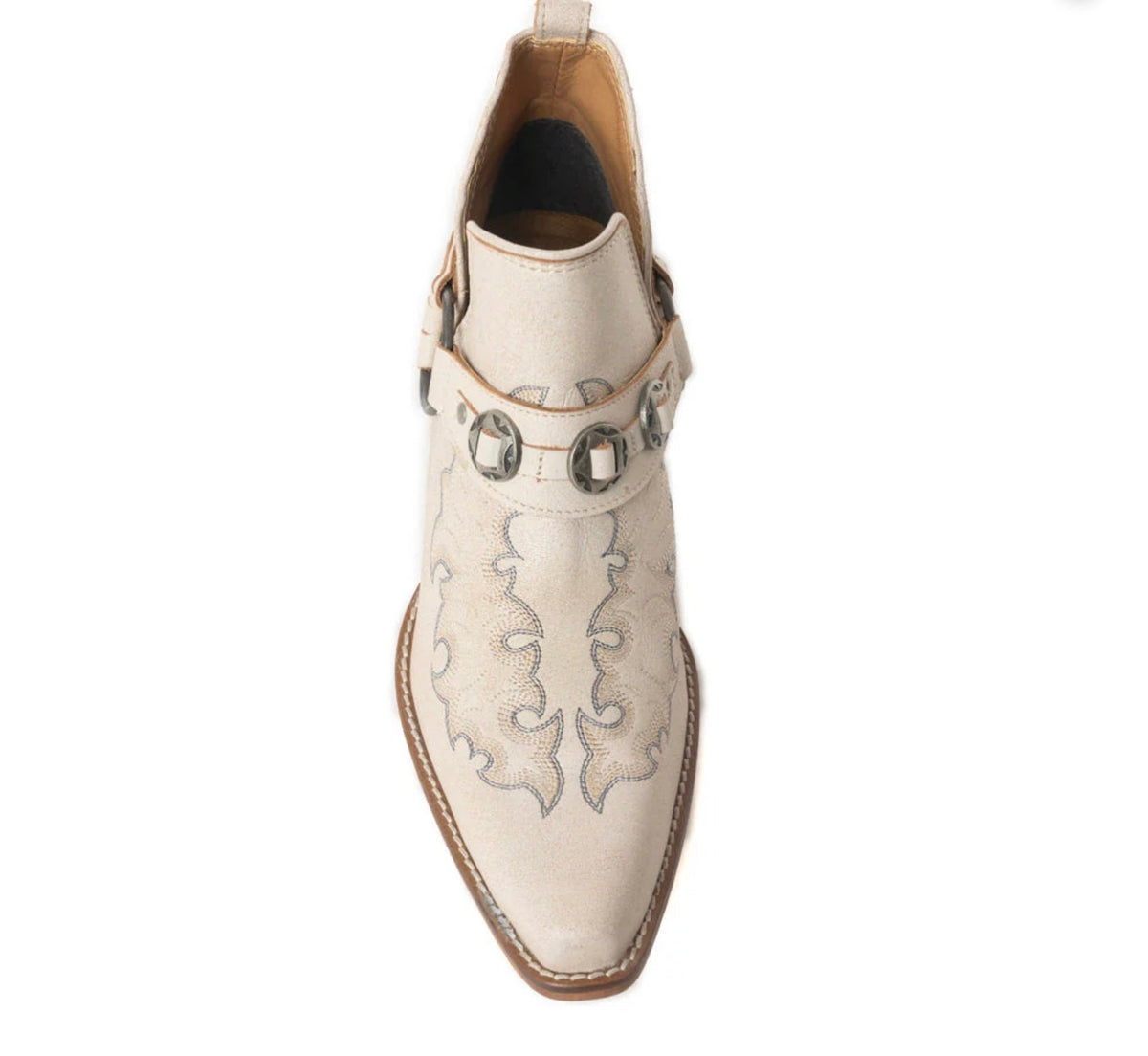 Myra: Western Ember Leather Embroidered Booties
