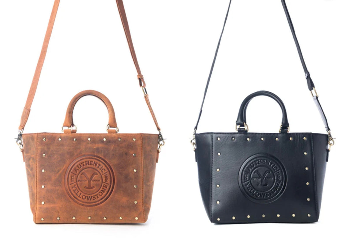 Myra: Yellowstone Valley Soul Studded & Embossed Tote Leather Bag