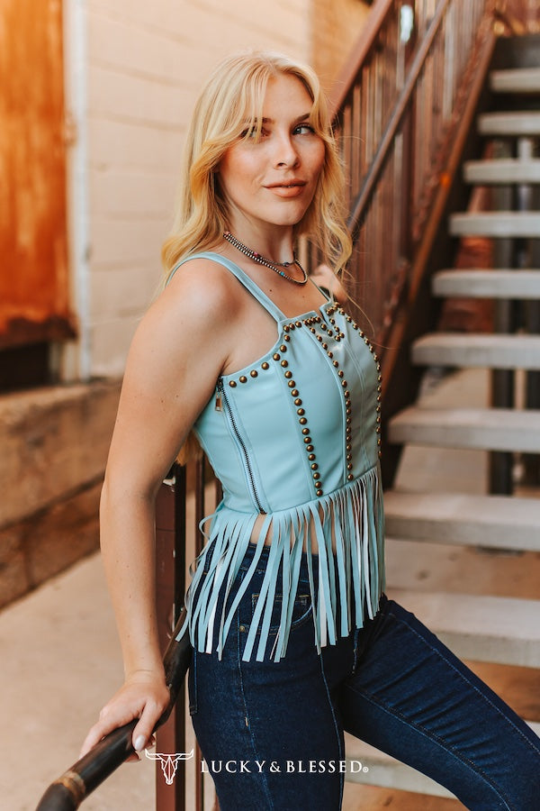 Turquoise Trail Corset Top