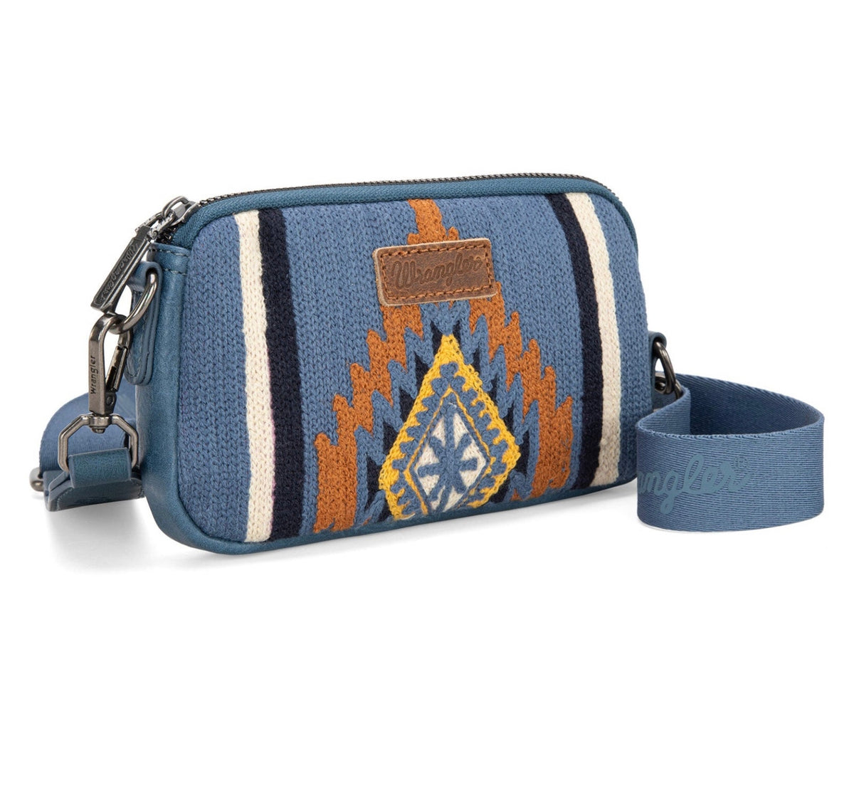 Wrangler Southwestern Knitted Mini Crossbody/Wallet - Jean