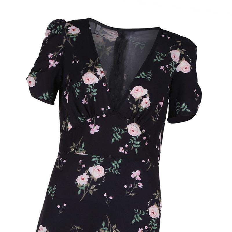 Boho Floral Summer Dress Bfs-01 Polyester Cotton Blend
