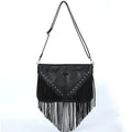 Trendy Riveted Tassel Shoulder Bag Model Trb01 Everyday Carry With Tassels