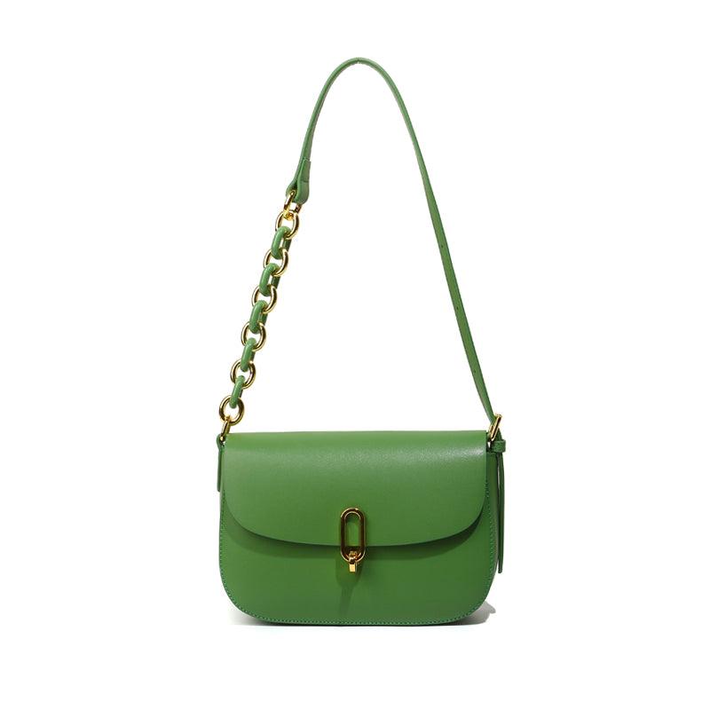 Saddle Bag Handbag For Women Retro Brown Genuine Cowhide Leather SB01