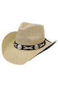 Horse & Horseshoe Print with X-Lace and Conchos Cowboy Hat