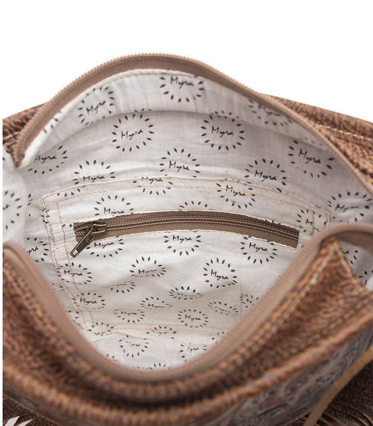 Hand Tooled Fringe Bag Western Leather Purse With Intricate Detailing