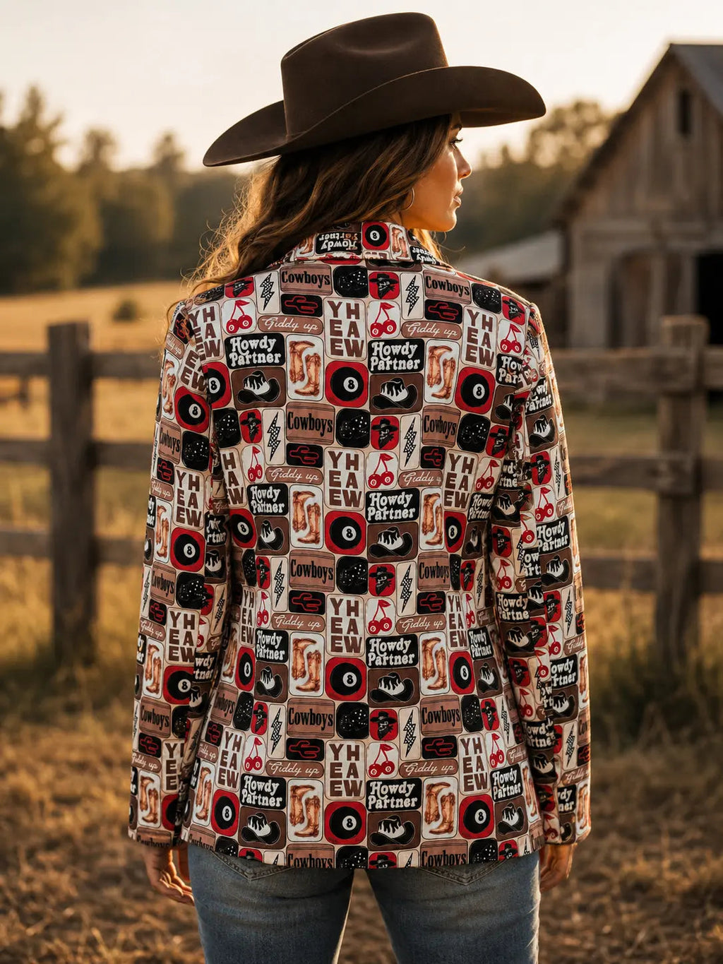 Howdy Partner Blazer Jacket -100% Cotton