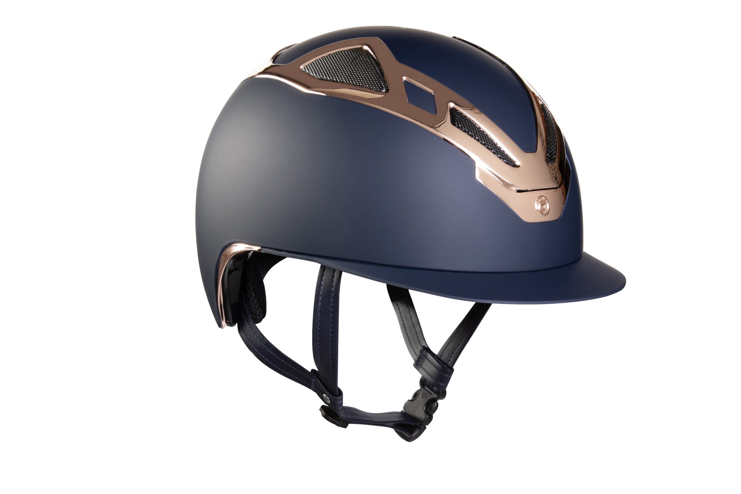 Suomy Apex Riding Helmet Chrome Blue Rose Gold Matte