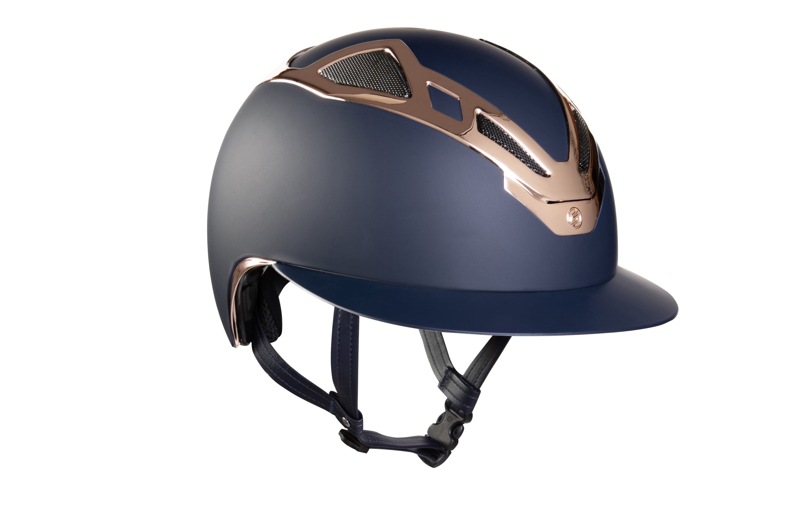 Suomy Apex Riding Helmet Chrome Blue Rose Gold Matte