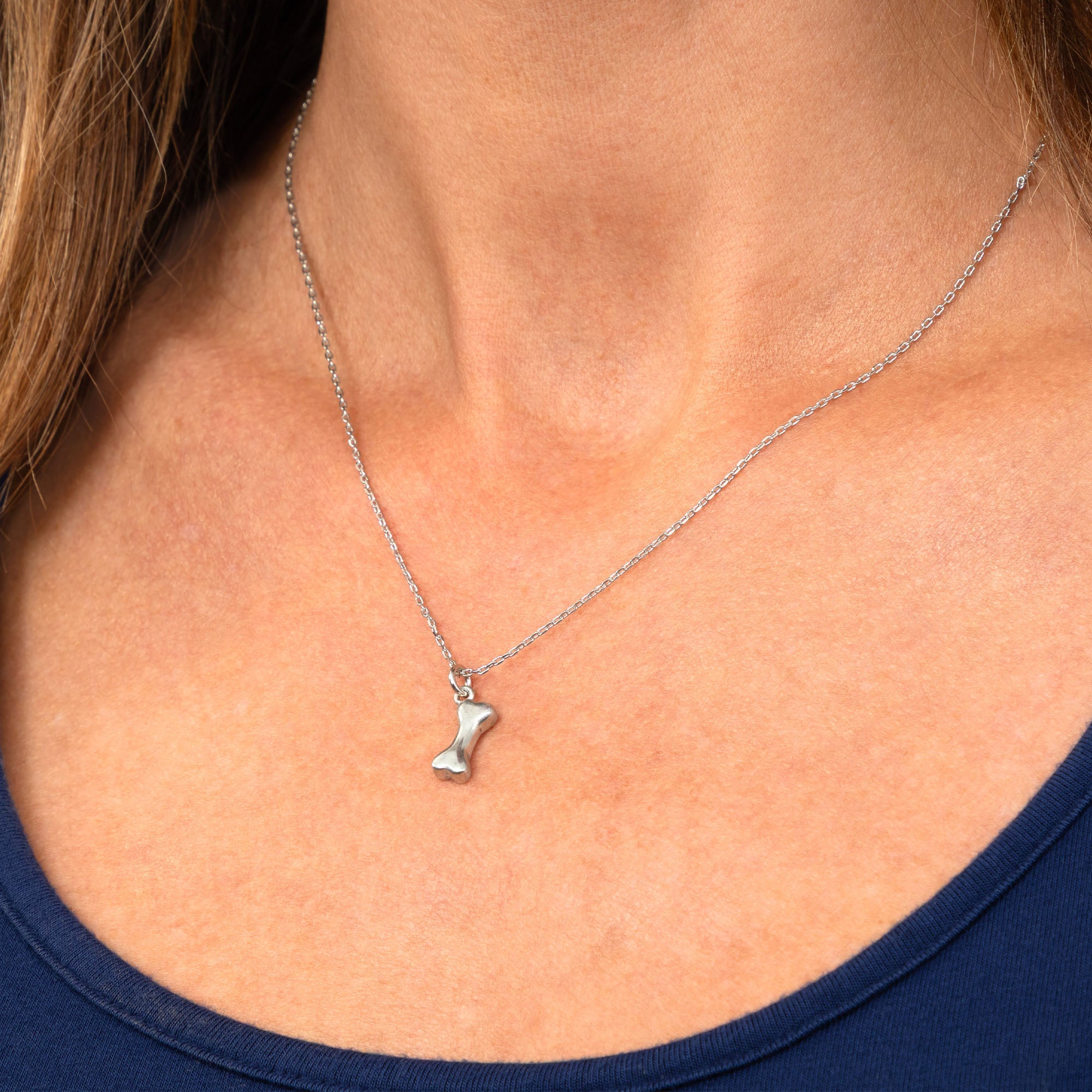 Dog Lover Silver Tone Pendant Necklace