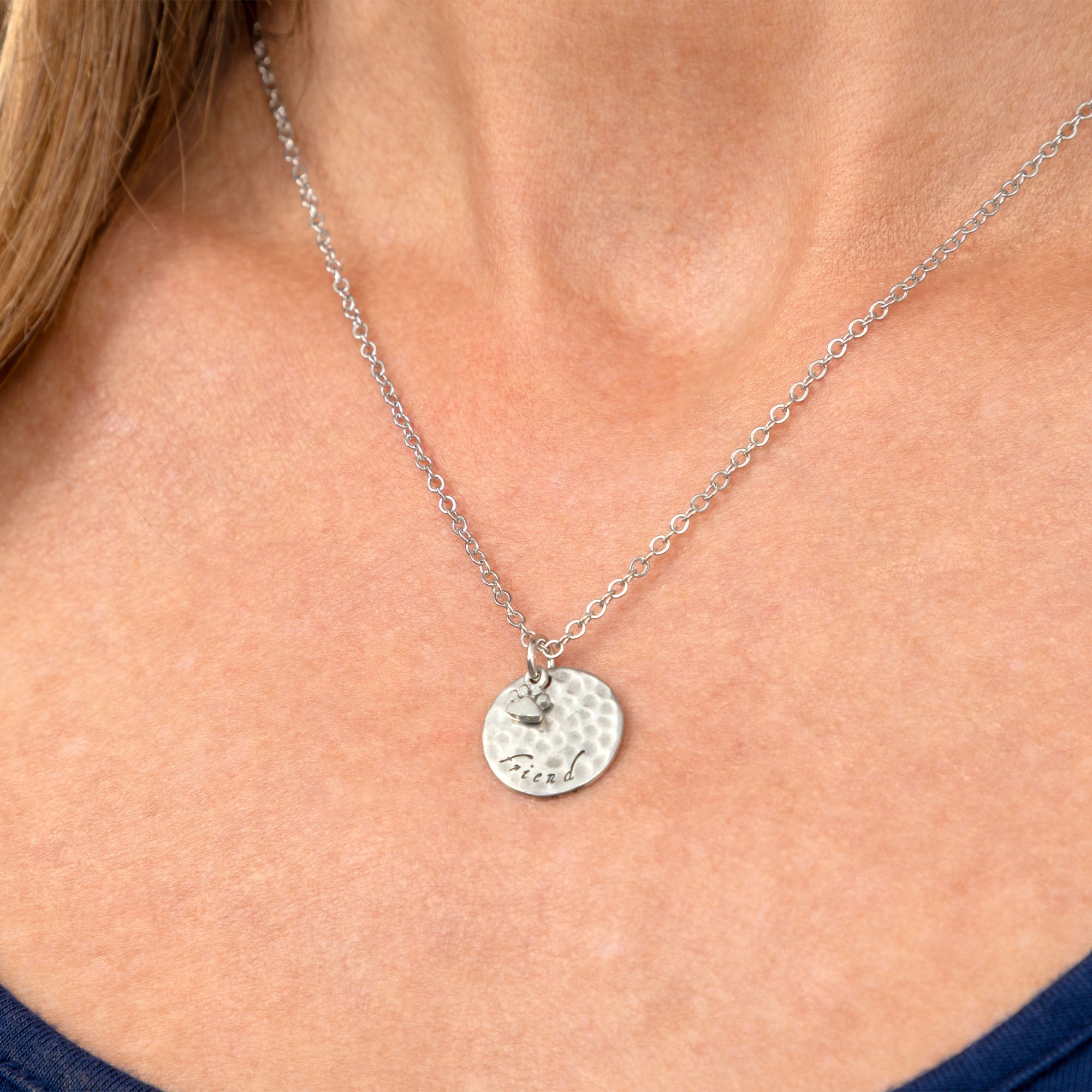 Dog Lover Silver Tone Pendant Necklace
