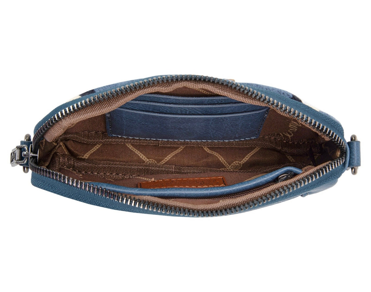 Wrangler Southwestern Knitted Mini Crossbody/Wallet - Jean