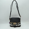 Plaid Accent Crossbody Bag with Adjustable Shoulder Strap