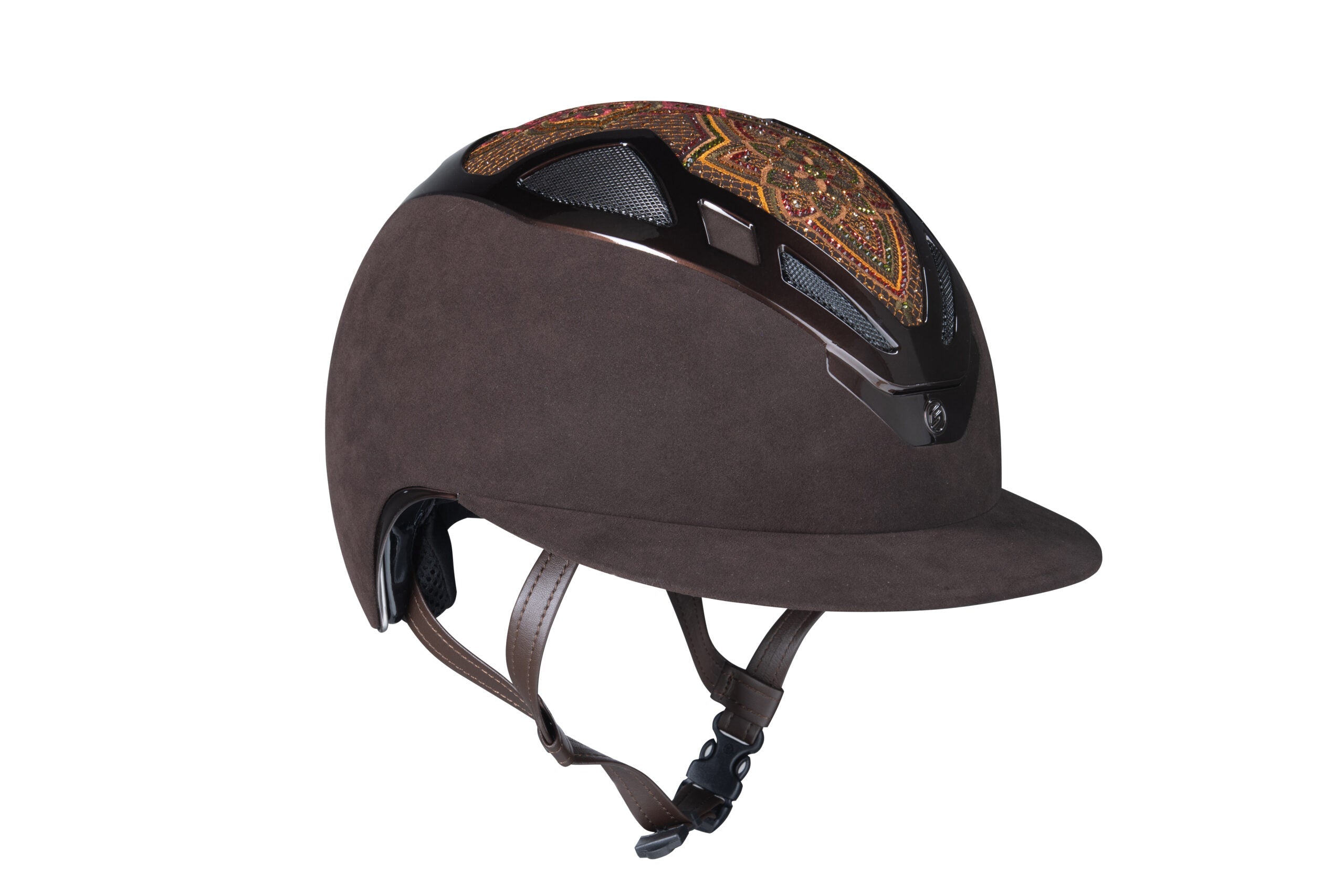 Suomy Apex Riding Helmet Damask Brown Lady For Equestrian Safety