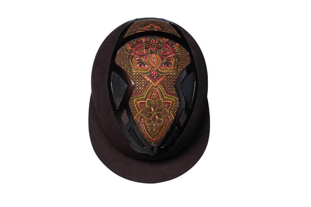 Suomy Apex Riding Helmet Damask Brown Lady For Equestrian Safety