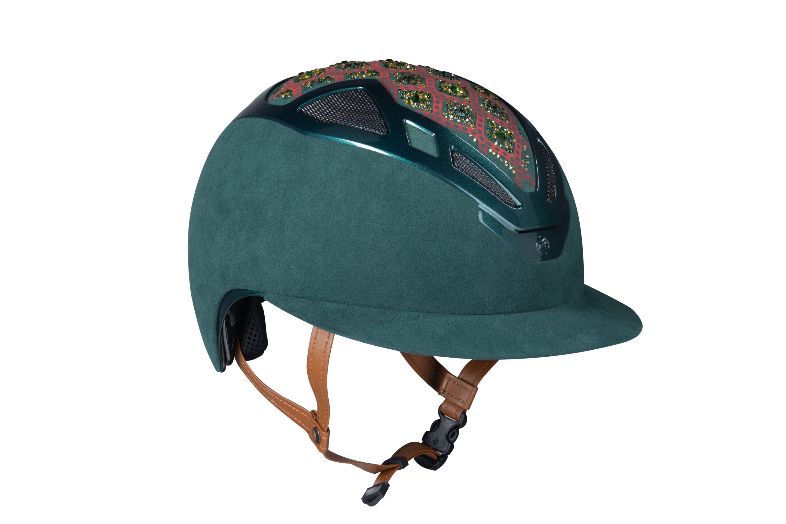 Suomy Apex Riding Helmet Damask Green Lady En 1384 Certified