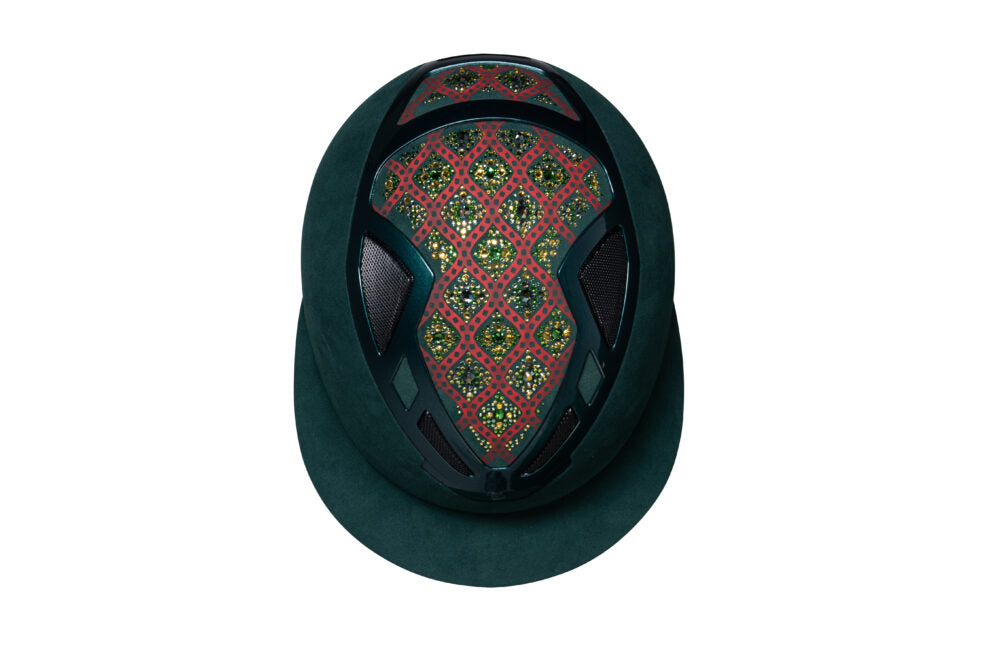 Suomy Apex Riding Helmet Damask Green Lady En 1384 Certified