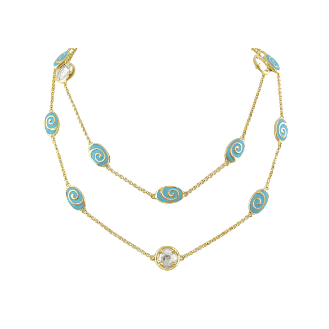 Signature Swirl Long Necklace 18K