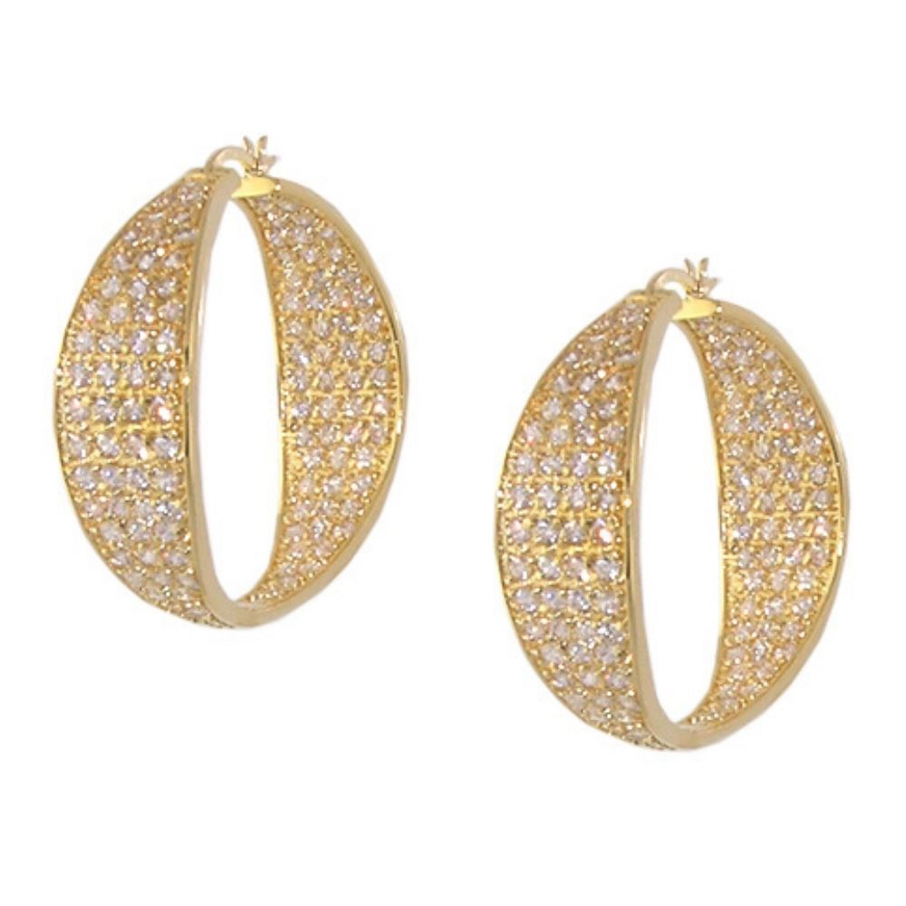 Pave Hoop Earrings