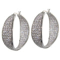 Pave Hoop Earrings