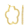 Daisy Pave Hoop Earrings