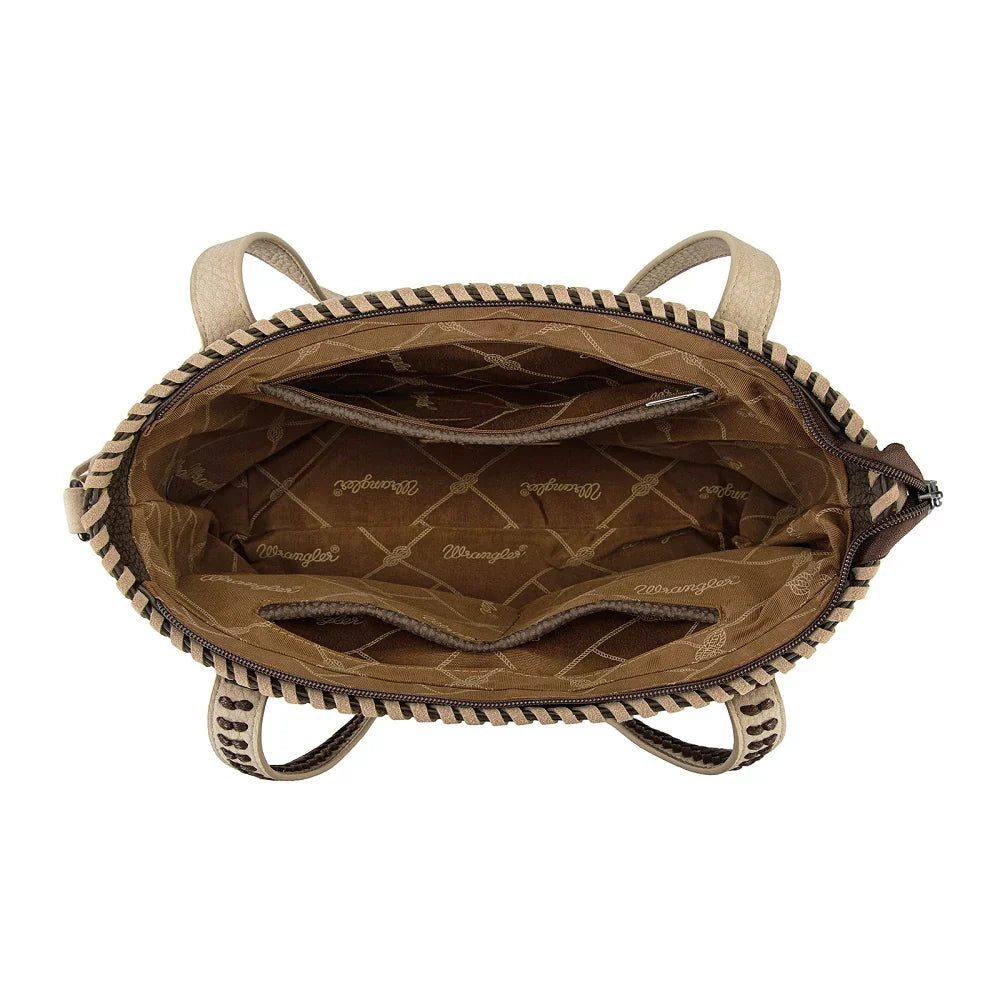 Wrangler Braided Tassel Tote Bag