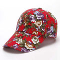 Floral Print Adjustable Baseball Cap Model Fp-001 Breathable Cotton